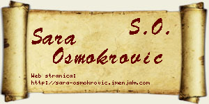 Sara Osmokrović vizit kartica